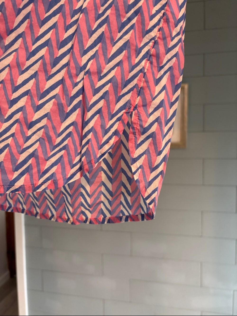 J. Crew Pink & Blue Chevron Button-Down Shirt - Picture 5 of 7